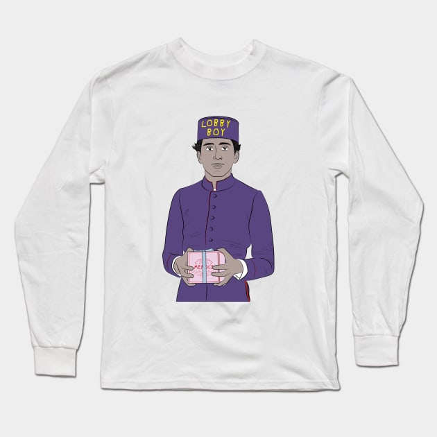 Lobby boy color - Wes Anderson Long Sleeve T-Shirt by mujeresponja